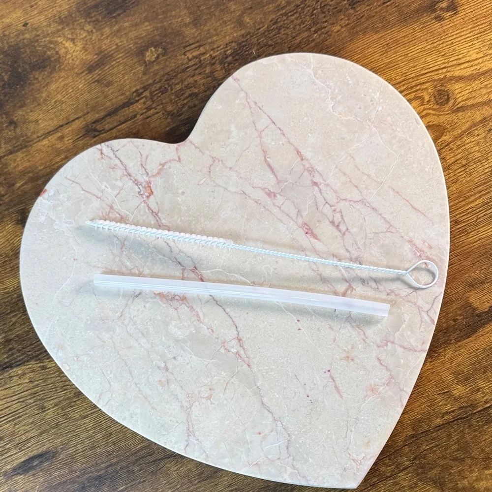 Clear Reusable Straw with Cleaning Brush